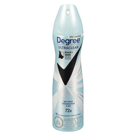 DEGREE WOMEN'S DEO SPRAY BLACK WHITE, 3 X 107 G