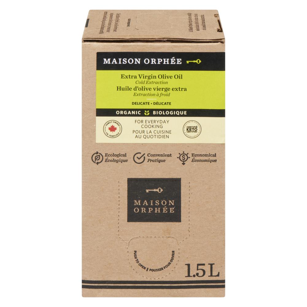 MAISON ORPHEE ORGANIC EXTRA VIRGIN OLIVE OIL, 4 X 1.5 KG
