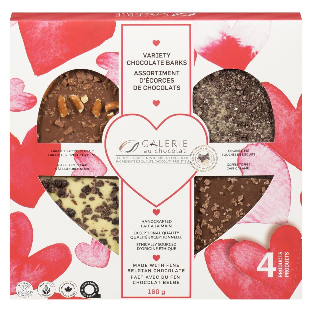 GALERIE CHOCOLATE MINI BARS WITH BARK, 6 X 160 G