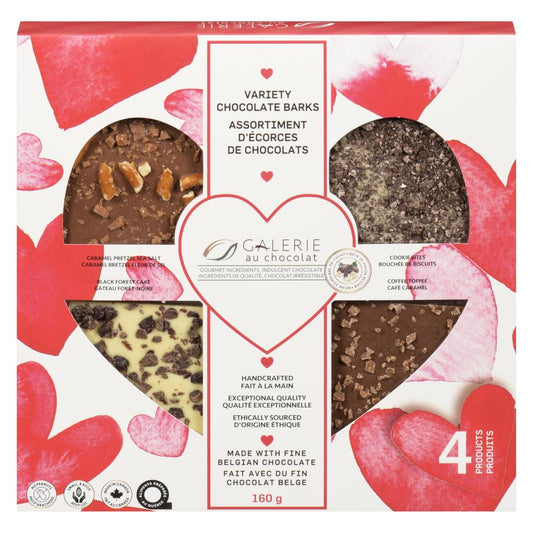 GALERIE CHOCOLATE MINI BARS WITH BARK, 6 X 160 G
