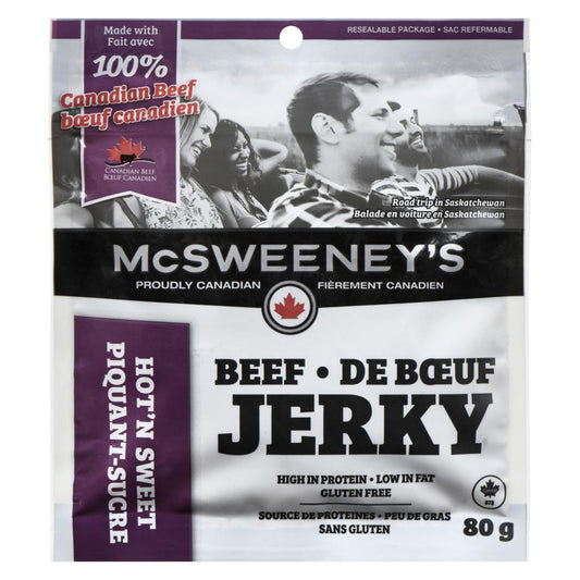 MCSWEENEY'S EPIC SWEET BEEF JERKY, 10 X 80 G
