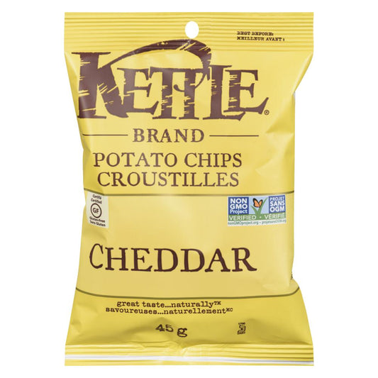 KETTLE NEW YORK CHEDDAR CRISPS, 24 X 45 G