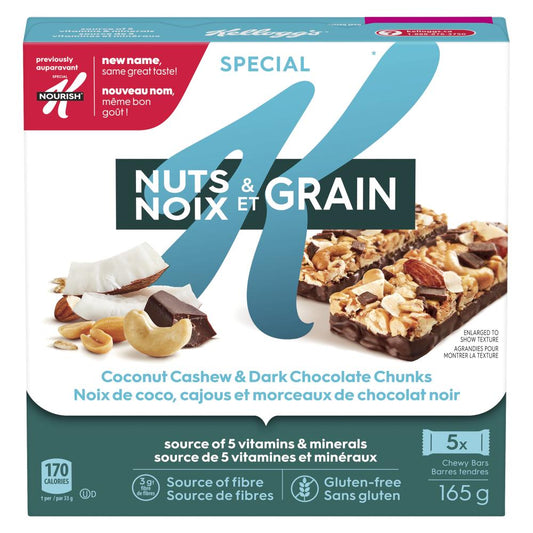 KELLOGG'S SPECIAL K NOURISH BAR QUINOA NUT, 8 X 5 X 33 G