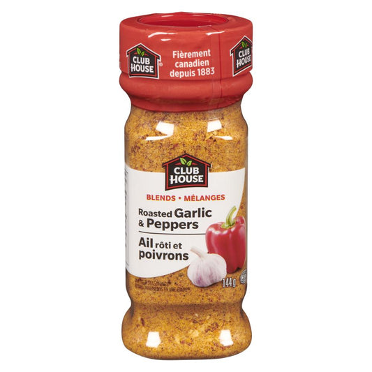 CLUBHOUSE GRILLED GARLIC AND PEPPER SEASONING, 6 X 144 G