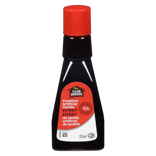 CLUBHOUSE ARTIFICIAL AND PREMIUM VANILLA EXTRACT, 6 X 125 ML