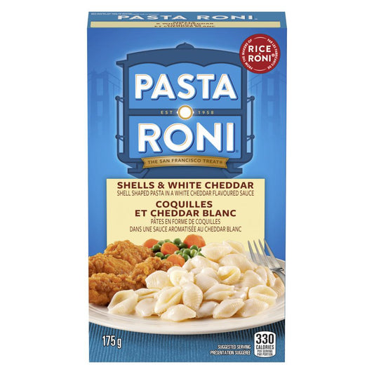 PASTARON SHELLS WHITE CHEDDAR, 12 X 175 G