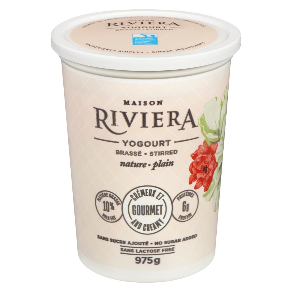 RIVIERA GOURMET YOGURT PLAIN NO SUGAR ADDED, 6 X 975 G