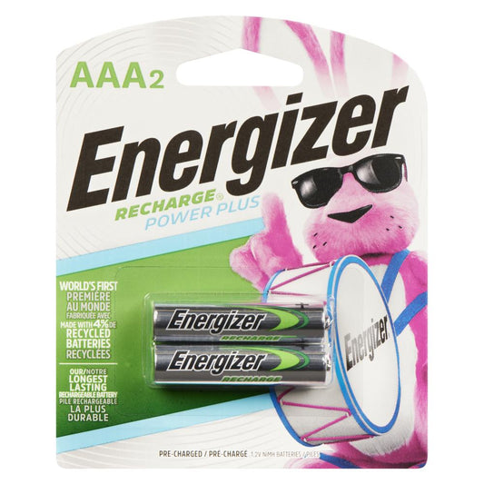 ENERGIZER RECHARGEABLE AAA2 BATTERIES, 6 X 2 UN