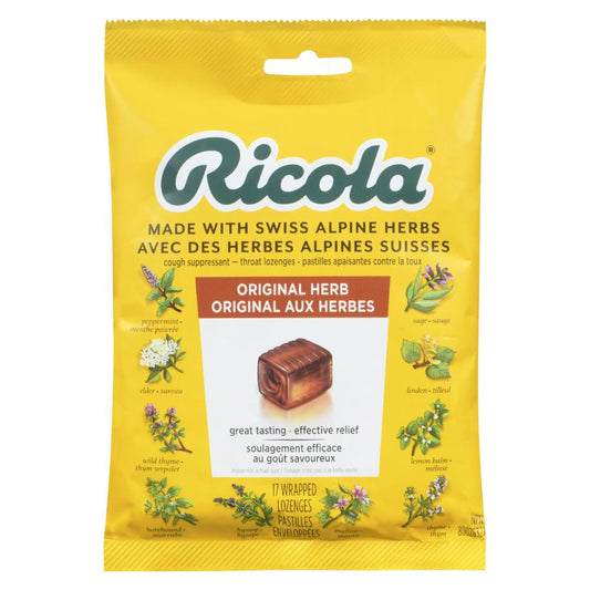 RICOLA HERBAL COUGH LOZENGES, 8 X 1 UN