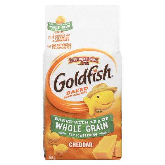 PEPPERIDGE FARM GOLDFISH BAKED SNACK CRACKERS ENTIRE WHEAT, 12 X 180 G