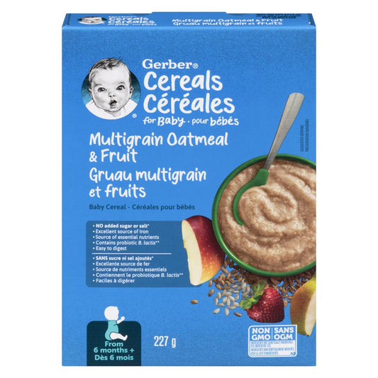 NESTLE GERBER APPLE FRUIT CEREAL, 6 X 227 G