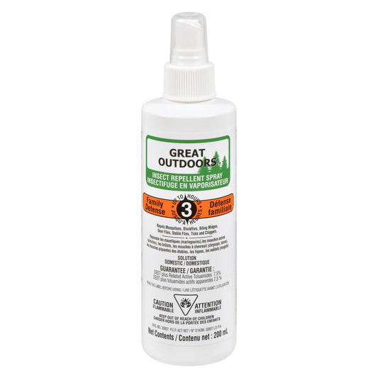 G.O. INSECT REPELLENT FAMILY SPRAY 7.5% DEET, 12 X 200 ML