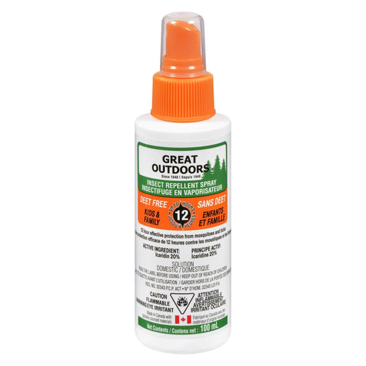 G.O. INSECT REPELLENT SPRAY WITHOUT DEET, 12 X 100 ML