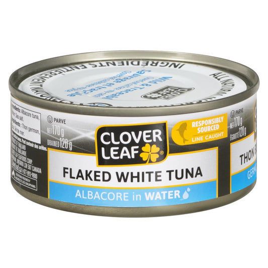 CLOVERLEAF LIGHT TUNA FLAKES IN WATER, 24 X 170 G