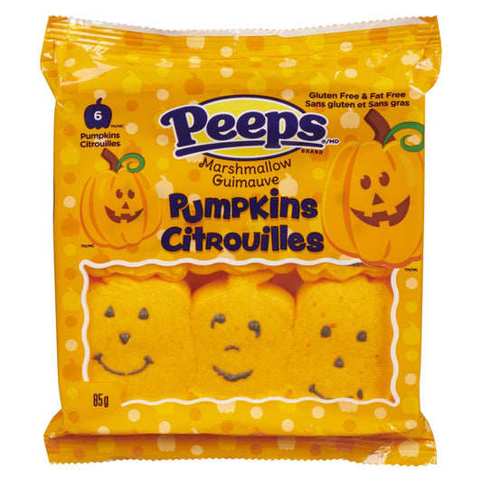 PEEPS PUMPKIN FLAVORED MARSHMALLOWS 6CT, 12 X 85 G