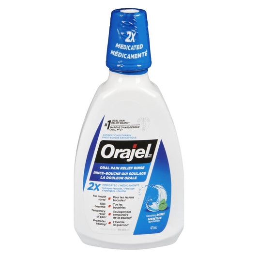 ORAJEL ANTISEPTIC MOUTHWASH, 12 X 473 ML