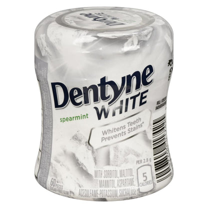DENTYNE GUM SPEARMINT WHITE SUGAR-FREE, 6 X 60 UN