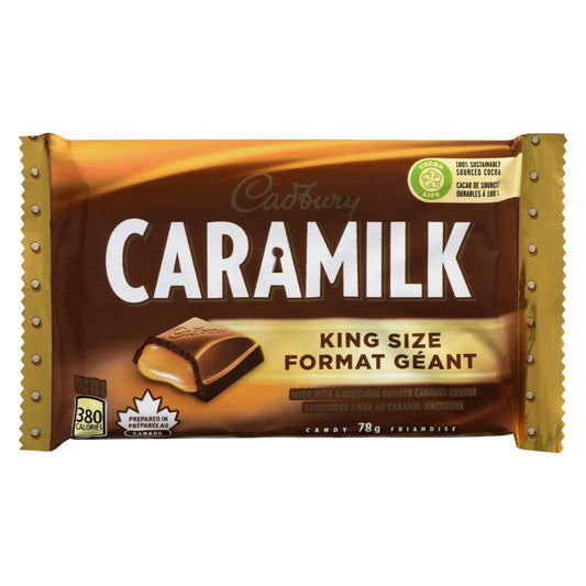 CADBURY CARAMILK CHOCOLATE BAR LARGE, 24 X 78 G