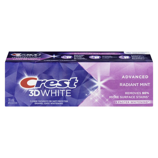 CREST 3D WHITE ADVANCED RADIANT MINT, 12 X 70 ML