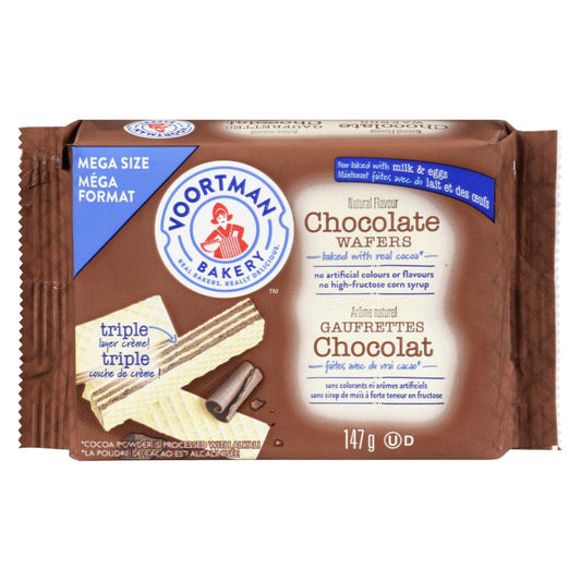 VOORTMAN MEGA CHOCOLATE WAFER, 9 X 147 G