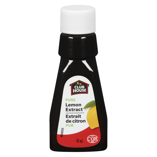 CLUBHOUSE PURE LEMON EXTRACT, 6 X 43 ML