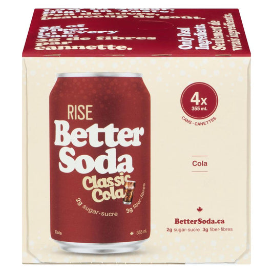 RISE KOMBUCHA, COLA SODA FULL CASE, 6 x 4 X 355