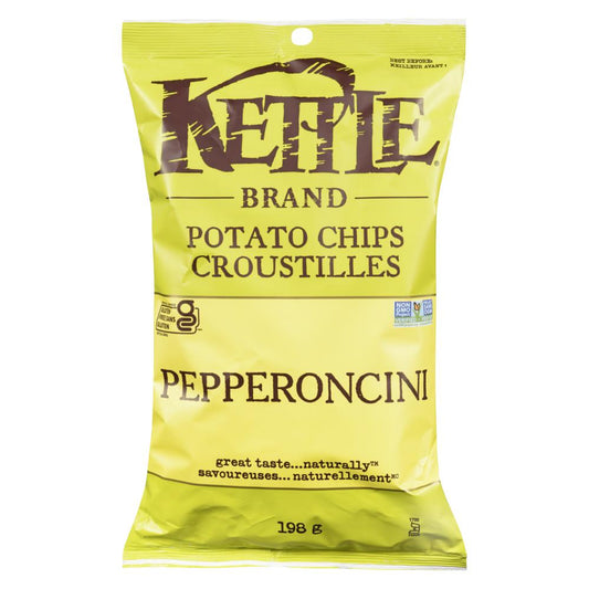 KETTLE PEPPERONCINI CRISPS, 12 X 198 G