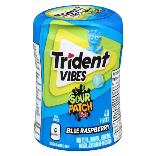 TRIDENT GUM BLUEBERRY SPLASH 40PC, 6 X 1 UN
