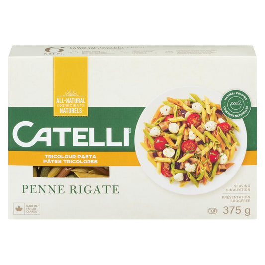 CATELLI BISTRO PASTA THREE-COLOR PENNE, 12 X 375 G