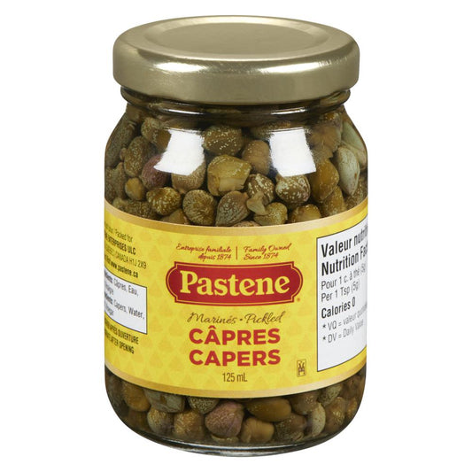 PASTENE MARINATED CAPERS, 24 X 125 ML