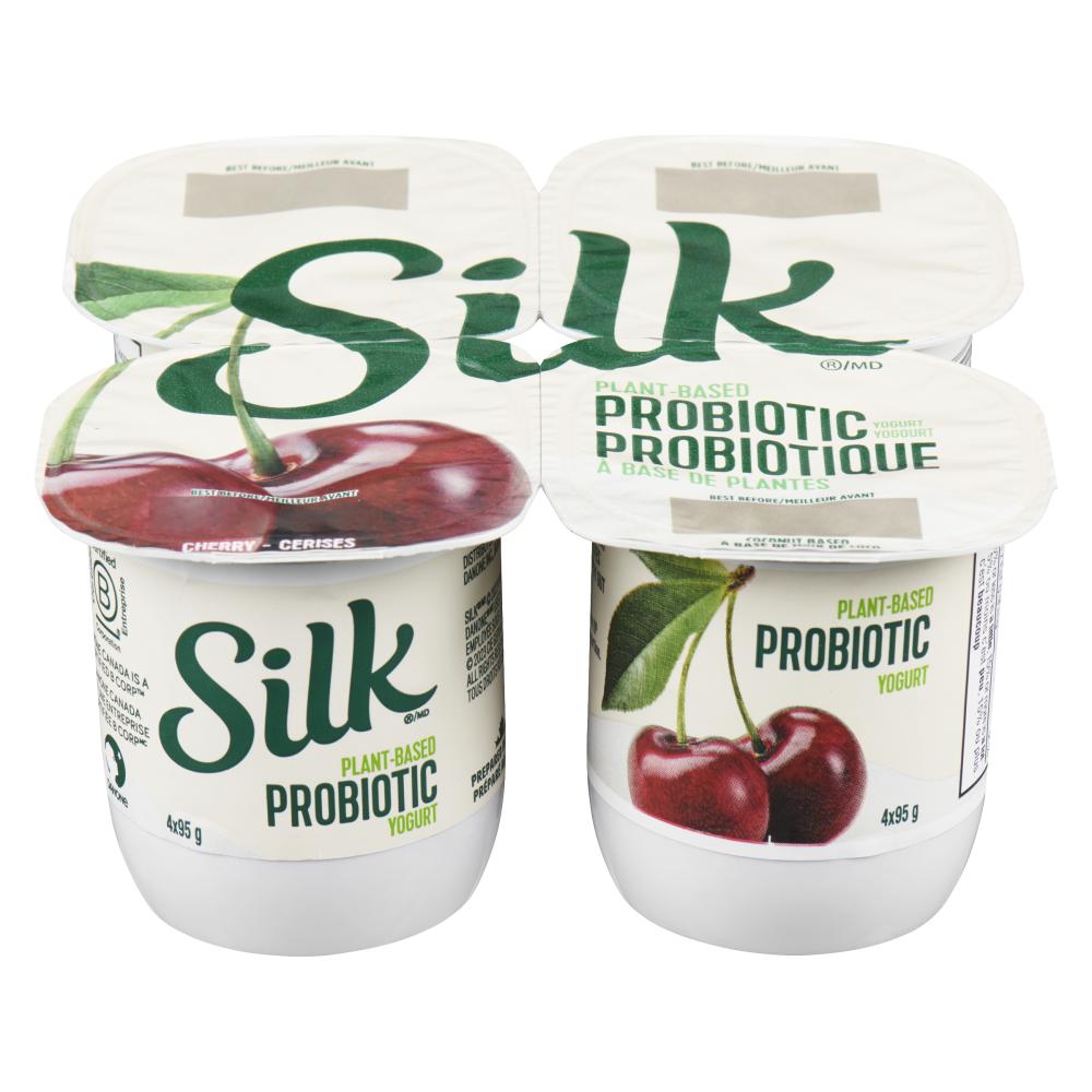 SILK VEGAN CHERRY YOGURT, 6 X 4 X 95 G