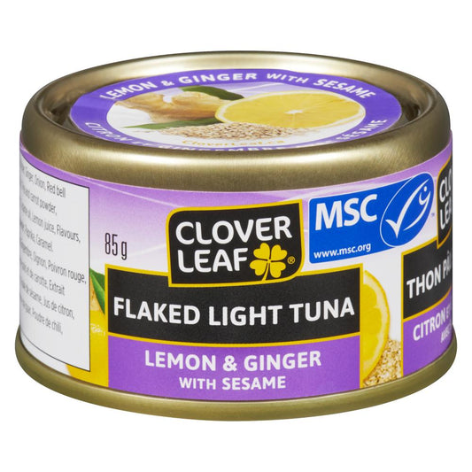 CLOVERLEAF LIGHT TUNA CHUNKS GINGER SESAME, 24 X 85 G