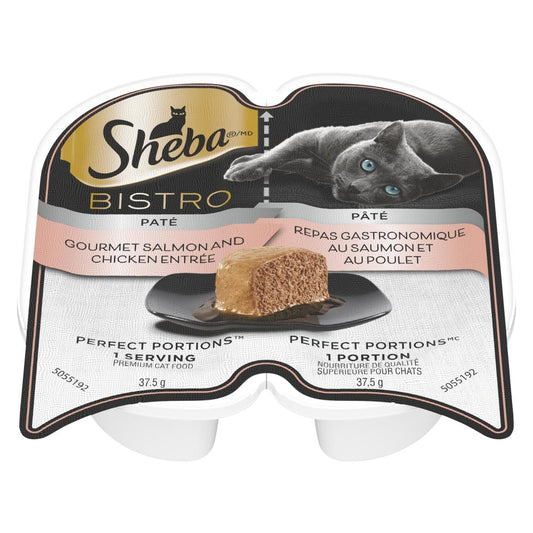SHEBA NOURISH CAT SALMON & CHICKEN PATE, 24 X 75 G