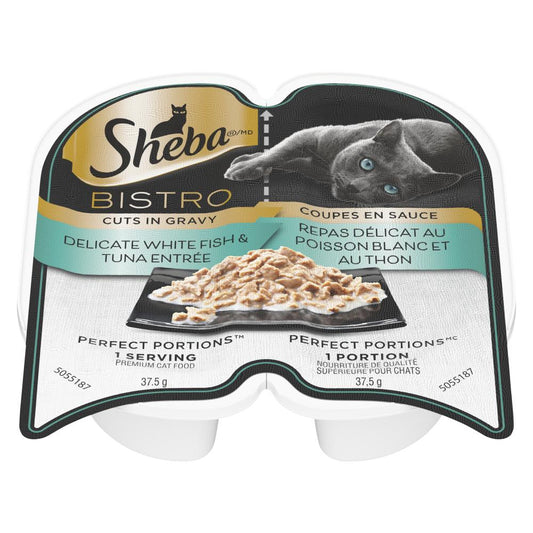 SHEBA NOURISH CAT FISH & TUNA PATE, 24 X 75 G