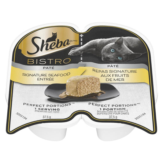 SHEBA NOURISH CAT SEAFOOD PATE, 24 X 75 G