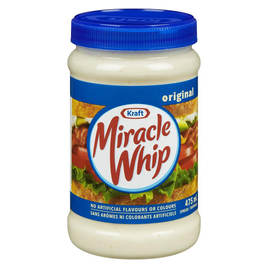 KRAFT MIRACLE WHIP SALAD DRESSING, 12 X 475 ML