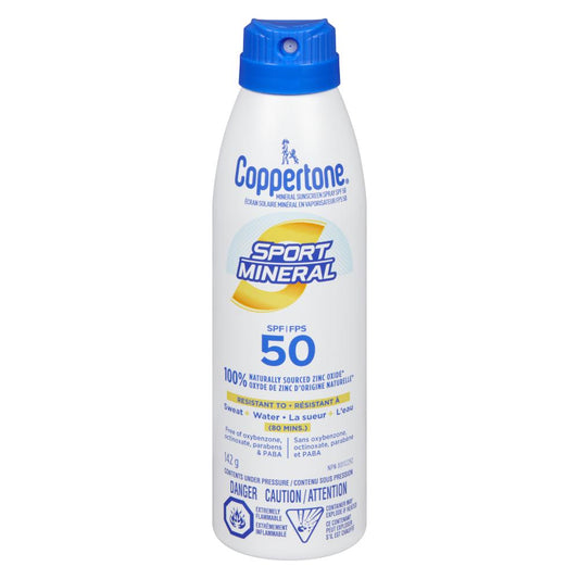 COPPERTONE SUNSCREEN MINERAL SPRAY, 3 X 142 G