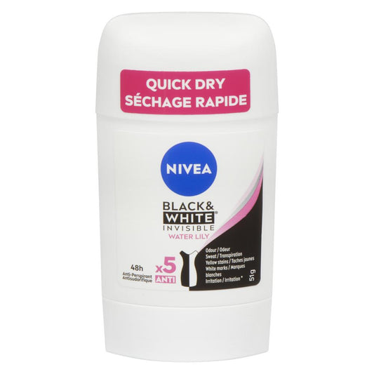 NIVEA DEODORANT BLACK & WHITE LILY, 5 X 3 X 17 G