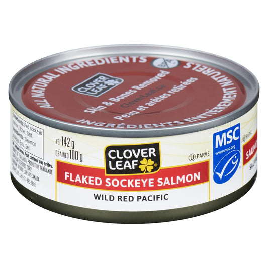 CLOVERLEAF RED SALMON FLAKES, 24 X 142 G