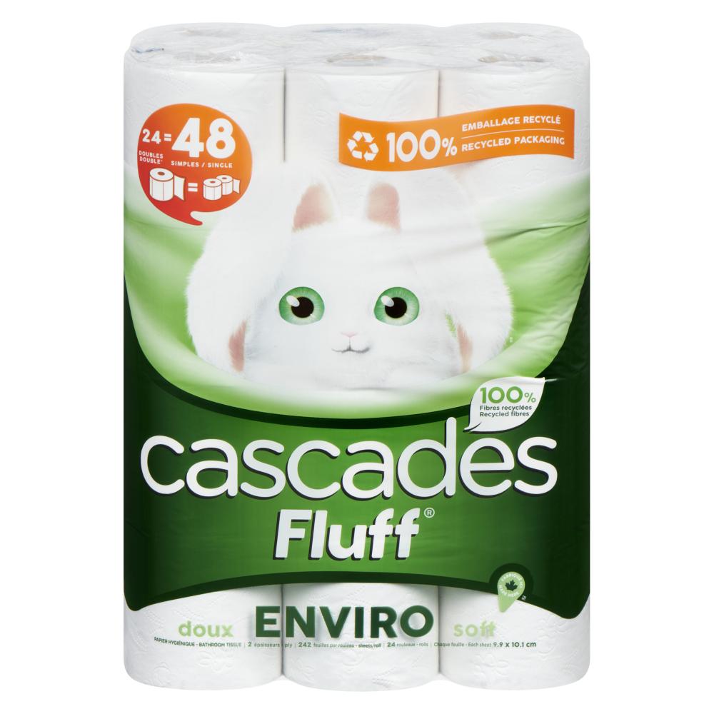 CASCADE DOUBLE ENVIRONMENT HYGIENE PAPER TOWELS 242 SHEETS, 2 X 24 UN