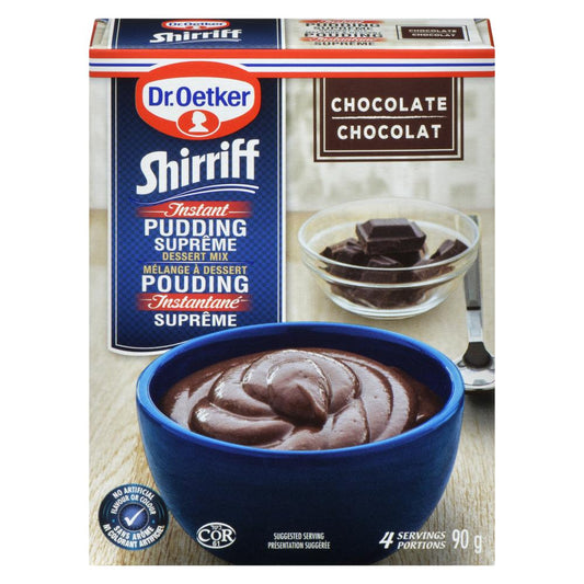 DROETKER SUPREME CHOCOLATE PUDDING, 12 X 90 G