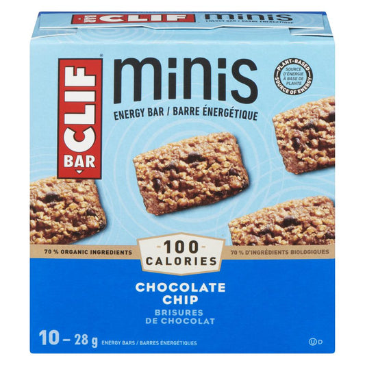 CLIFBAR MINI CHOCOLATE CHIP, 10 X 28 G
