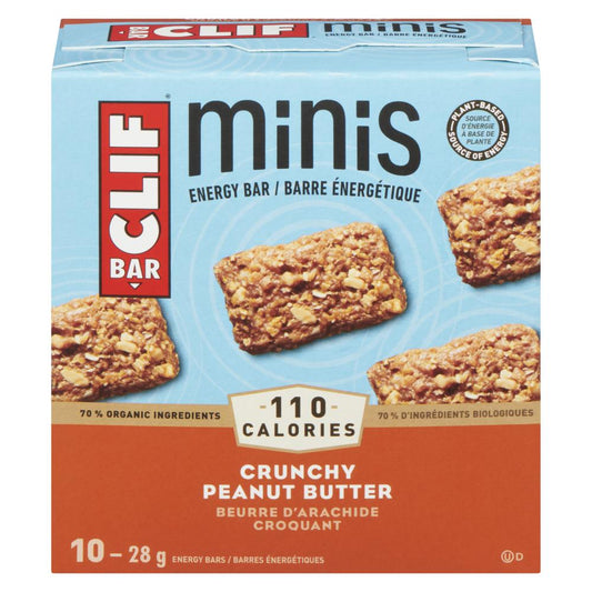 CLIFBAR MINI CRUNCHY PEANUT, 10 X 28 G