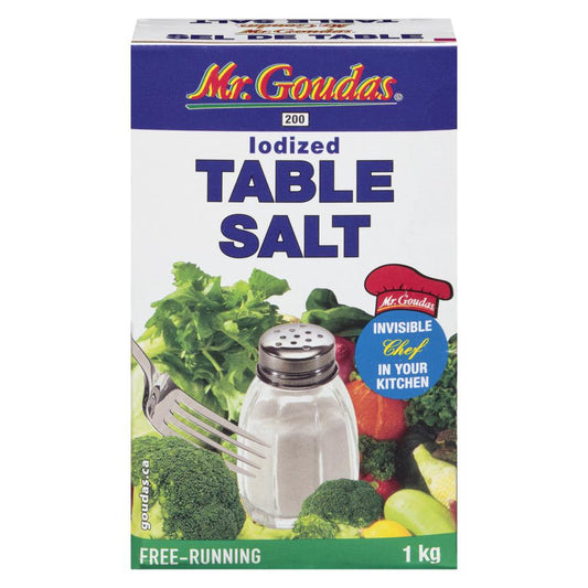 MR. GOUDA'S TABLE SALT, 12 X 1 KG