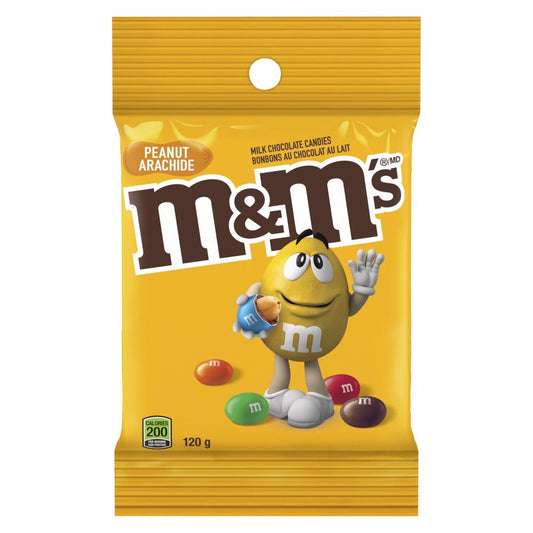 M&M CHOCOLATE PEANUT CELLO, 24 X 120 G