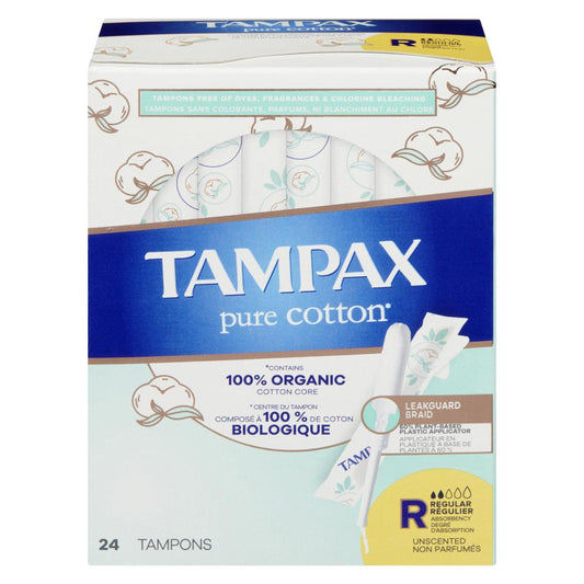 TAMPAX PURE ORGANIC TAMPONS, 3 X 24 UN