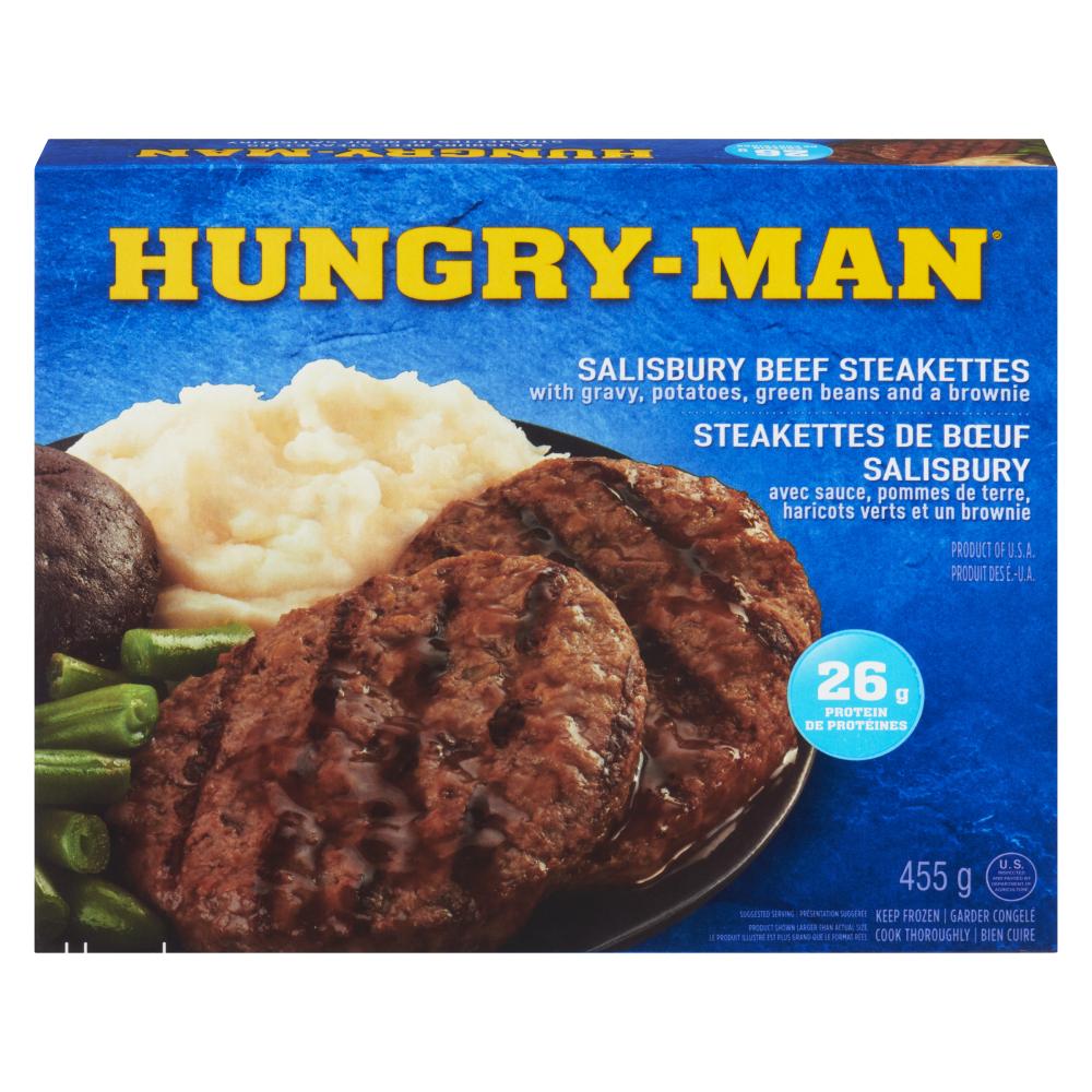 HUNGRYMAN SALISBURY STEAK MEAL, 8 X 455 G