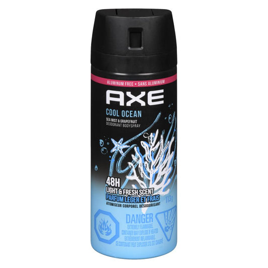 AXE BODY SPRAY COOL OCEAN, 3 X 113 G