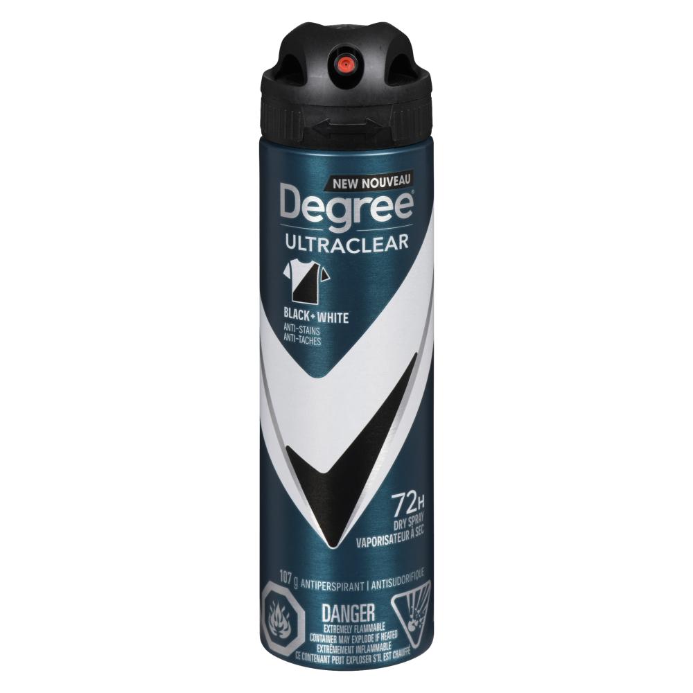 DEGREE MEN'S ANTIPERSPIRANT BLACK WHITE, 3 X 107 G