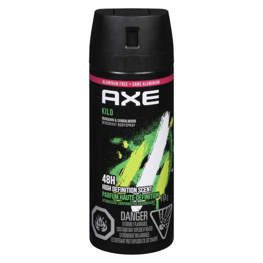 AXE DEODORANT KILO SPRAY, 12 X 113 G